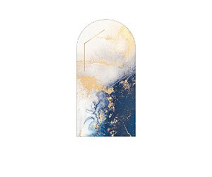 Painel De Festa Romano 1,00x2,00- Efeito Mármorizado com Veios Dourados 031
