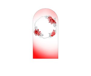 Painel De Festa Romano 1,00x2,00- Flores Vermelhas Com Geométrico Prata 062
