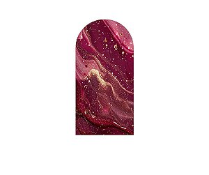 Painel De Festa Romano 1,00x2,00- Efeito Marmorizado Avermelhado com Dourado 071