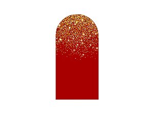 Painel De Festa Romano 1,00x2,00- Vermelho Efeito Glitter Dourado 105