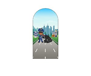 Painel De Festa Romano 1,00x2,00- Posto Policial na Cidade Menino Cute 019