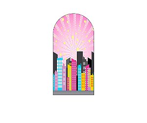 Painel De Festa Romano 1,00x2,00- SuperGirl HQ Rosa 023