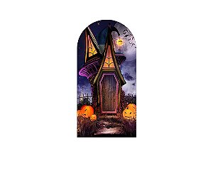 Painel De Festa Romano 1,00x2,00- Halloween Cabana Abandonada 003