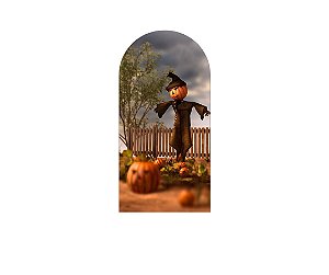 Painel De Festa Romano 1,00x2,00- Halloween Abóbora Espantalho 011