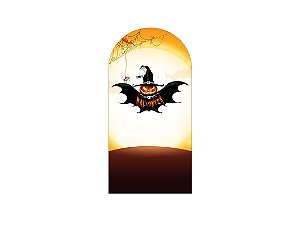 Painel De Festa Romano 1,00x2,00- Halloween Abóbora Morcego 028