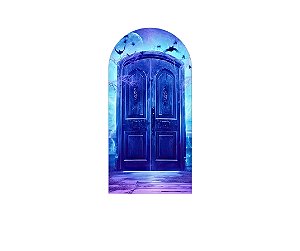 Painel De Festa Romano 1,00x2,00- Halloween Porta Espectral 033