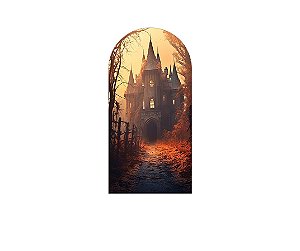 Painel De Festa Romano 1,00x2,00- Halloween Castelo Abandonado 038