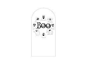 Painel De Festa Romano 1,00x2,00- Halloween Boo Fantasmas 040