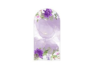 Painel De Festa Romano 1,00x2,00- Flores Aquarela Lilás 153