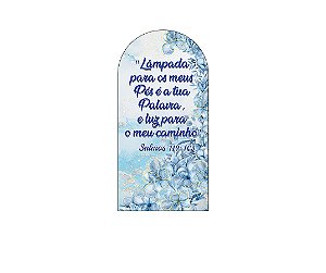 Painel De Festa Romano 1,00x2,00- Religioso Efeito Mármore Floral Azul 034