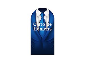 Painel De Festa Romano 1,00x2,00- Culto de Homens Terno Azul 040
