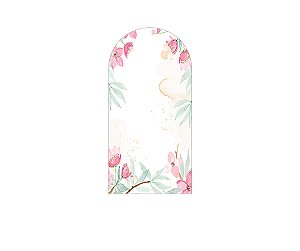 Painel De Festa Romano 1,00x2,00- Jardim Flores de Primavera Aquarela 016
