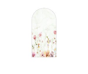 Painel De Festa Romano 1,00x2,00- Jardim Delicado em Aquarela Verde 033