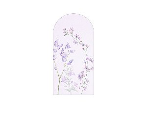 Painel De Festa Romano 1,00x2,00- Jardim Floral Lilás 039