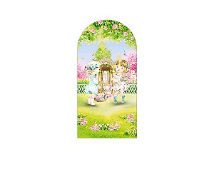 Painel De Festa Romano 1,00x2,00- Jardim Porta Bonecas 043