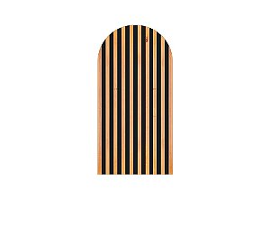 Painel De Festa Romano 1,00x2,00-  Efeito Ripas de Madeira Claro com Preto 004