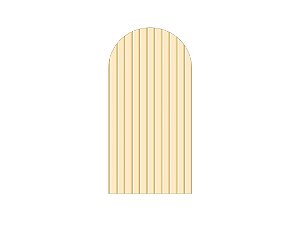 Painel De Festa Romano 1,00x2,00- Efeito Ripas de Madeira Amarelo 011