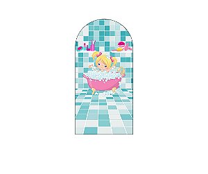 Painel De Festa Romano 1,00x2,00- Menina Cute na Banheira 010