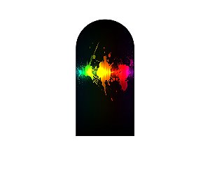 Painel De Festa Romano 1,00x2,00- Frequência Musica Efeito Neon 004