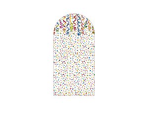 Painel De Festa Romano 1,00x2,00- Serpentinas e Confetes Coloridos 004