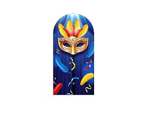 Painel De Festa Romano 1,00x2,00- Máscaras Carnavalesca Fundo Azul 029