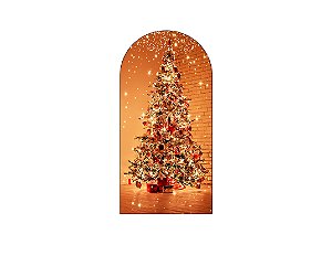 Painel De Festa Romano 1,00x2,00- Árvore de Natal Efeito Brilhos 006