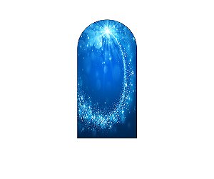 Painel De Festa Romano 1,00x2,00- Natal Azul Efeito Iluminada 033