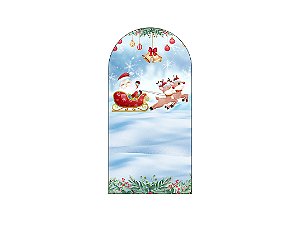 Painel De Festa Romano 1,00x2,00- Papai Noel no Trenó 035