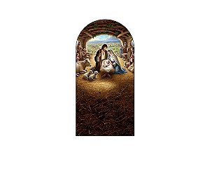 Painel De Festa Romano 1,00x2,00- Natal Cristão Manjedoura 044
