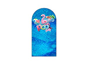 Painel De Festa Romano 1,00x2,00- Pool Party Flamingo 008