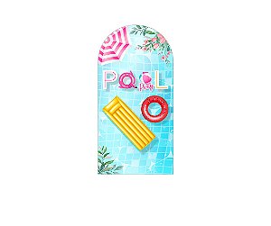 Painel De Festa Romano 1,00x2,00- Pool Party Piscina E Frutas 017