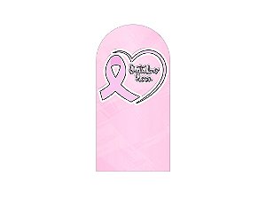 Painel De Festa Romano 1,00x2,00- Outubro Rosa Delicado com Coração 013