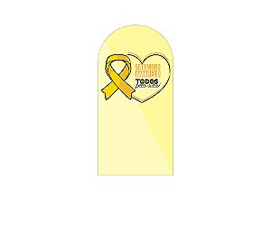 Painel De Festa Romano 1,00x2,00- Setembro Amarelo Laço e Coração 016
