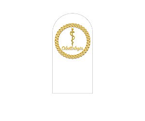 Painel De Festa Romano 1,00x2,00- Profissão Odontologia Dourado 015