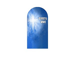 Painel De Festa Romano 1,00x2,00- Pascoa Cruz Cristo Vive 007