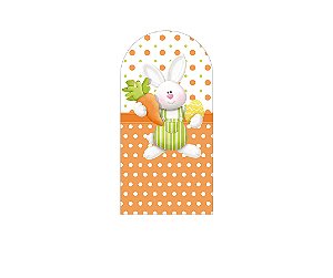 Painel De Festa Romano 1,00x2,00- Coelho da Páscoa Verde e Laranja 025