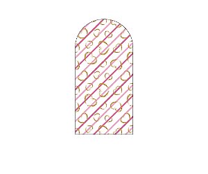 Painel De Festa Romano 1,00x2,00- Corações Rosa 002
