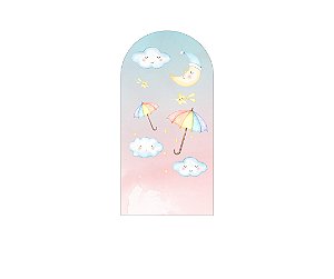 Painel De Festa Romano 1,00x2,00- Chuva de Amor Cute 031