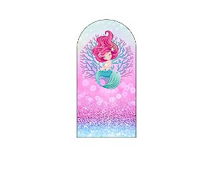 Painel De Festa Romano 1,00x2,00- Efeito Glitter Sereia Corais 002