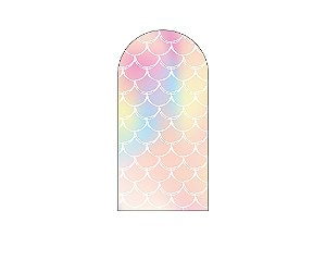 Painel De Festa Romano 1,00x2,00- Cauda Escamas Sereia Candy 011