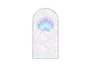 Painel De Festa Romano 1,00x2,00- Escamas de Sereia e Concha 018