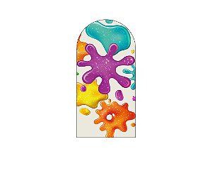 Painel De Festa Romano 1,00x2,00-  Slime Colorida Efeito Brilho 001