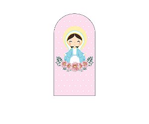 Painel De Festa Romano 1,00x2,00-  Santa Nossa Senhora das Graças Cute Rosa 008