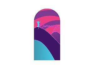 Painel De Festa Romano 1,00x2,00- Tardezinha Cristo Redentor 016