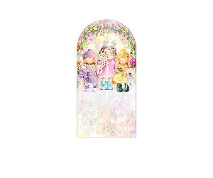 Painel De Festa Romano 1,00x2,00- Jardim de Bonecas Aquarela 002