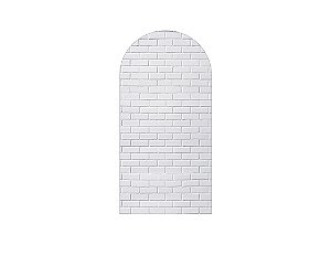 Painel De Festa Romano 1,00x2,00- Efeito Tijolinhos Brancos 009