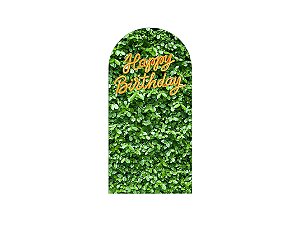 Painel De Festa Romano 1,00x2,00- Efeito Muro Inglês Claro Happy Birthday 018
