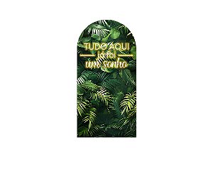Painel De Festa Romano 1,00x2,00- Efeito Muro de Folhas Tudo Aqui Já Foi Um Sonho 029