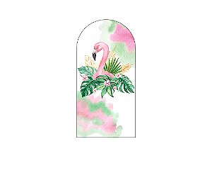 Painel De Festa Romano 1,00x2,00-  Flamingo Aquarela Rosa 007