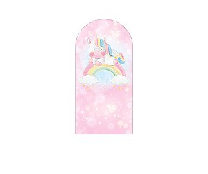 Painel De Festa Romano 1,00x2,00- Unicórnio Cute Arco-íris 017